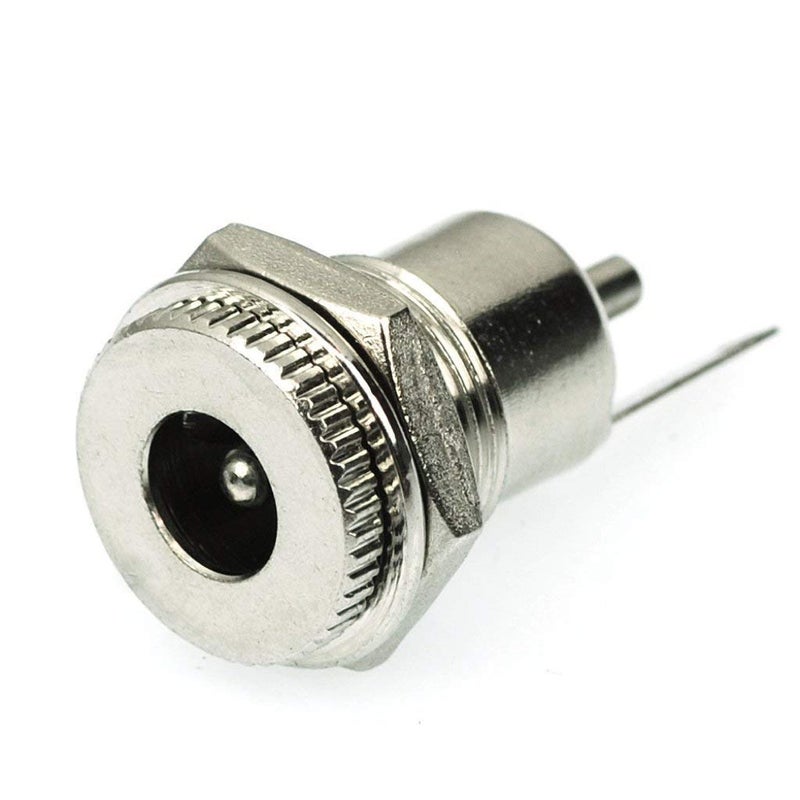 CESS DC Power Jack Socket 5.5 x 2.1mm, Threaded Female Panel Mount Connector Adapter - 2 Pin DC Power Jack Female Panel Mounting Connector Socket, 10 Pack - Image 4